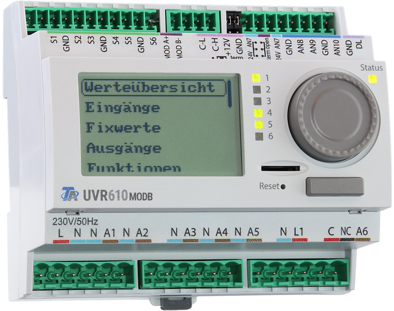 Technische Alternative UVR610 MODBUS vrij programmeerbare controller